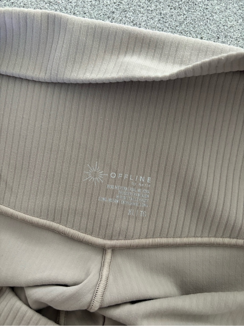 Offline Aerie Real Me Xtra Ribbed Foldover Flare Yoga Pants XL Cozy Loungewear - Picture 7 of 11